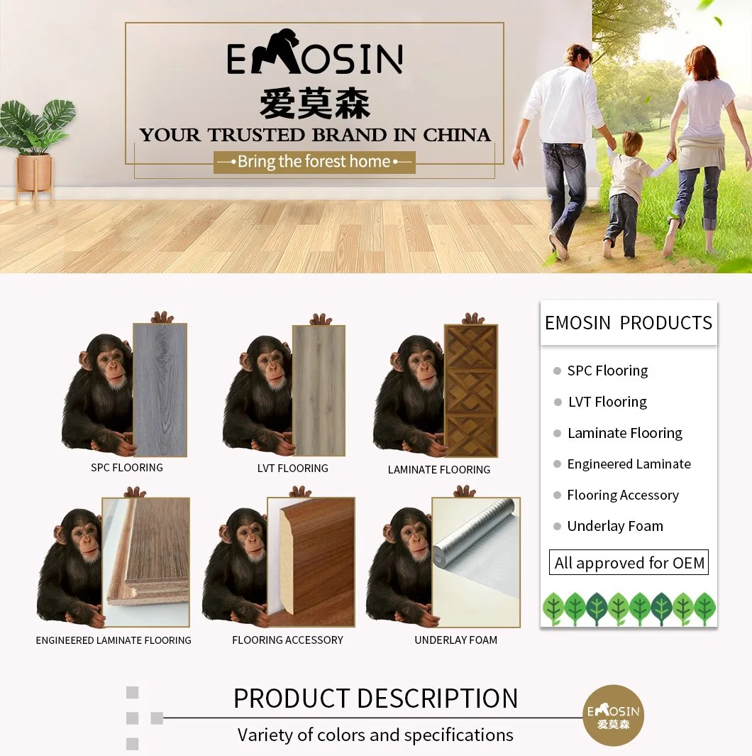 Luxury Fireproof Wooden Texture PVC/Spc/Lvt/WPC/Laminate/Engineered/ Plastic Vinyl /Wooden/Wood Plank Flooring